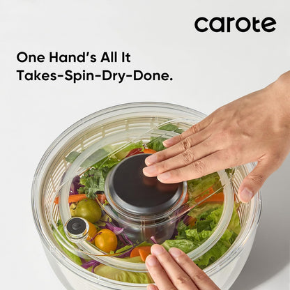 6.4 Qt Salad Spinner Large Lettuce Spinner Plastic Vegetable Fruit Washer, Vegetable Cleaner Salad Cleaner V1258-DP02-C-131