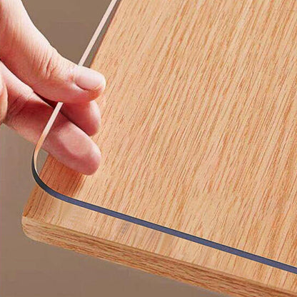 Clear Table Protector, 1.5mm Thick 24 x 48 Inch Desk Protector Mat Clear, Waterproof Plastic Table Cover, V1258-DP02-C-1313