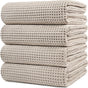 430 GSM Microfiber Oversize Quick Dry Lint Free Bath Towel, 60 x 30 in, 4 Pack (Waffle Weave) V1258-DP02-C-1315