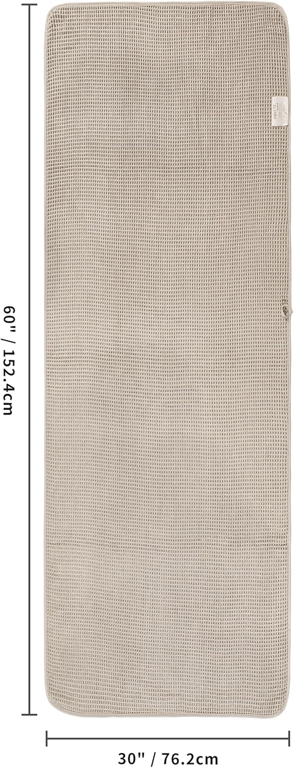 430 GSM Microfiber Oversize Quick Dry Lint Free Bath Towel, 60 x 30 in, 4 Pack (Waffle Weave) V1258-DP02-C-1315