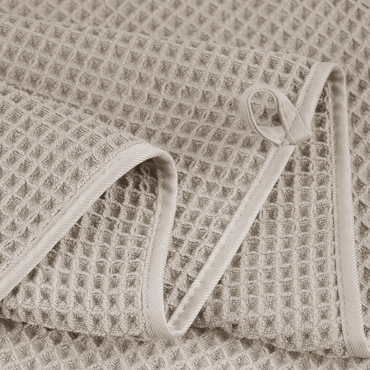 430 GSM Microfiber Oversize Quick Dry Lint Free Bath Towel, 60 x 30 in, 4 Pack (Waffle Weave) V1258-DP02-C-1315
