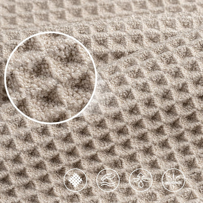 430 GSM Microfiber Oversize Quick Dry Lint Free Bath Towel, 60 x 30 in, 4 Pack (Waffle Weave) V1258-DP02-C-1315