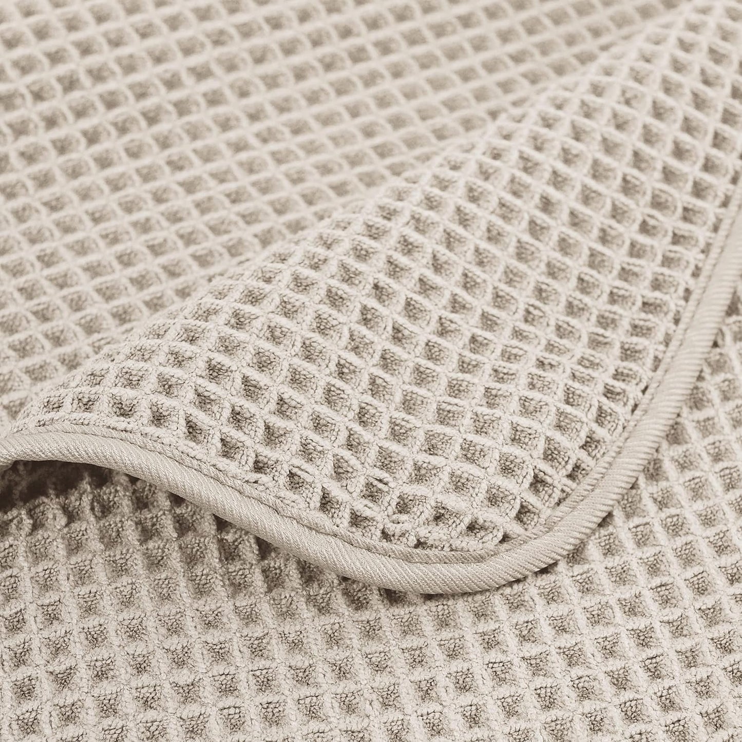 430 GSM Microfiber Oversize Quick Dry Lint Free Bath Towel, 60 x 30 in, 4 Pack (Waffle Weave) V1258-DP02-C-1315
