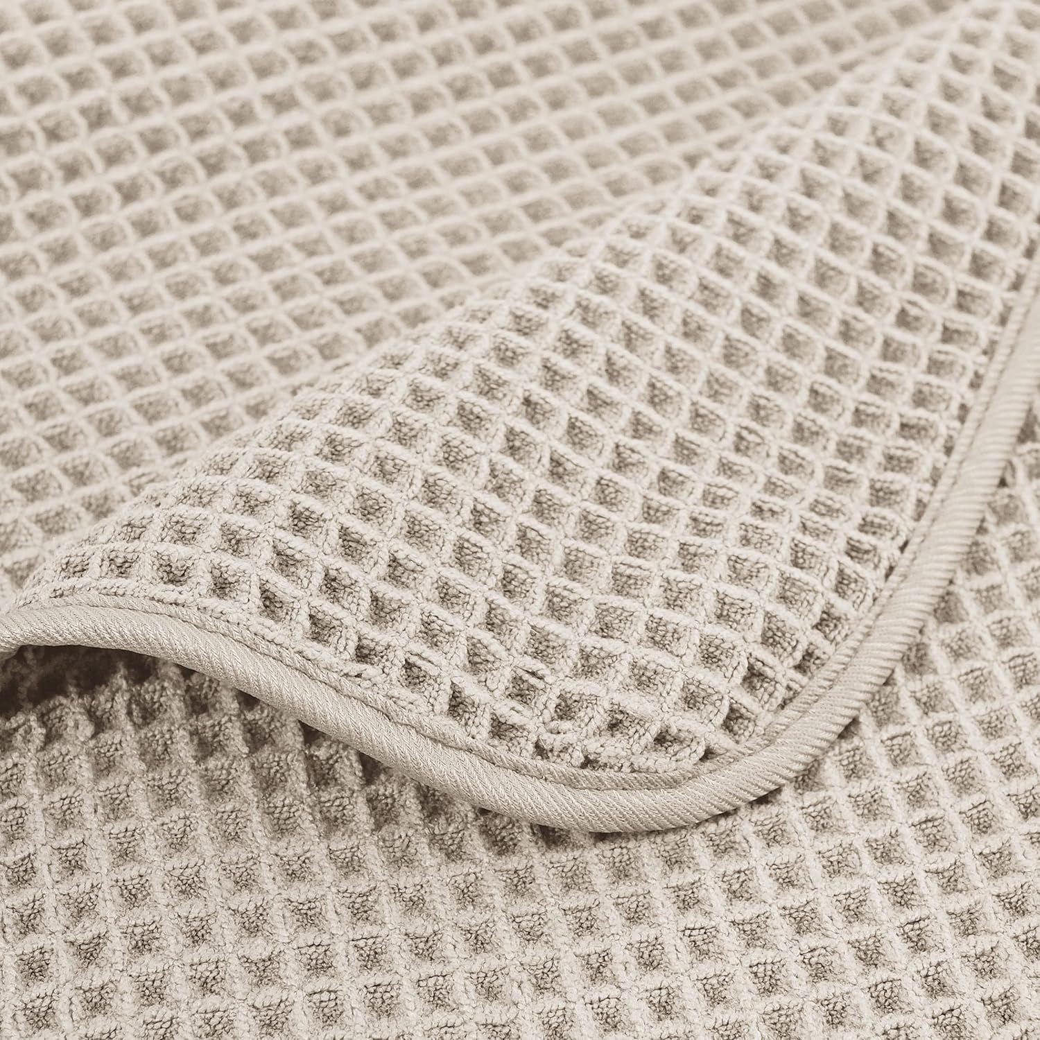 430 GSM Microfiber Oversize Quick Dry Lint Free Bath Towel, 60 x 30 in, 4 Pack (Waffle Weave) V1258-DP02-C-1315