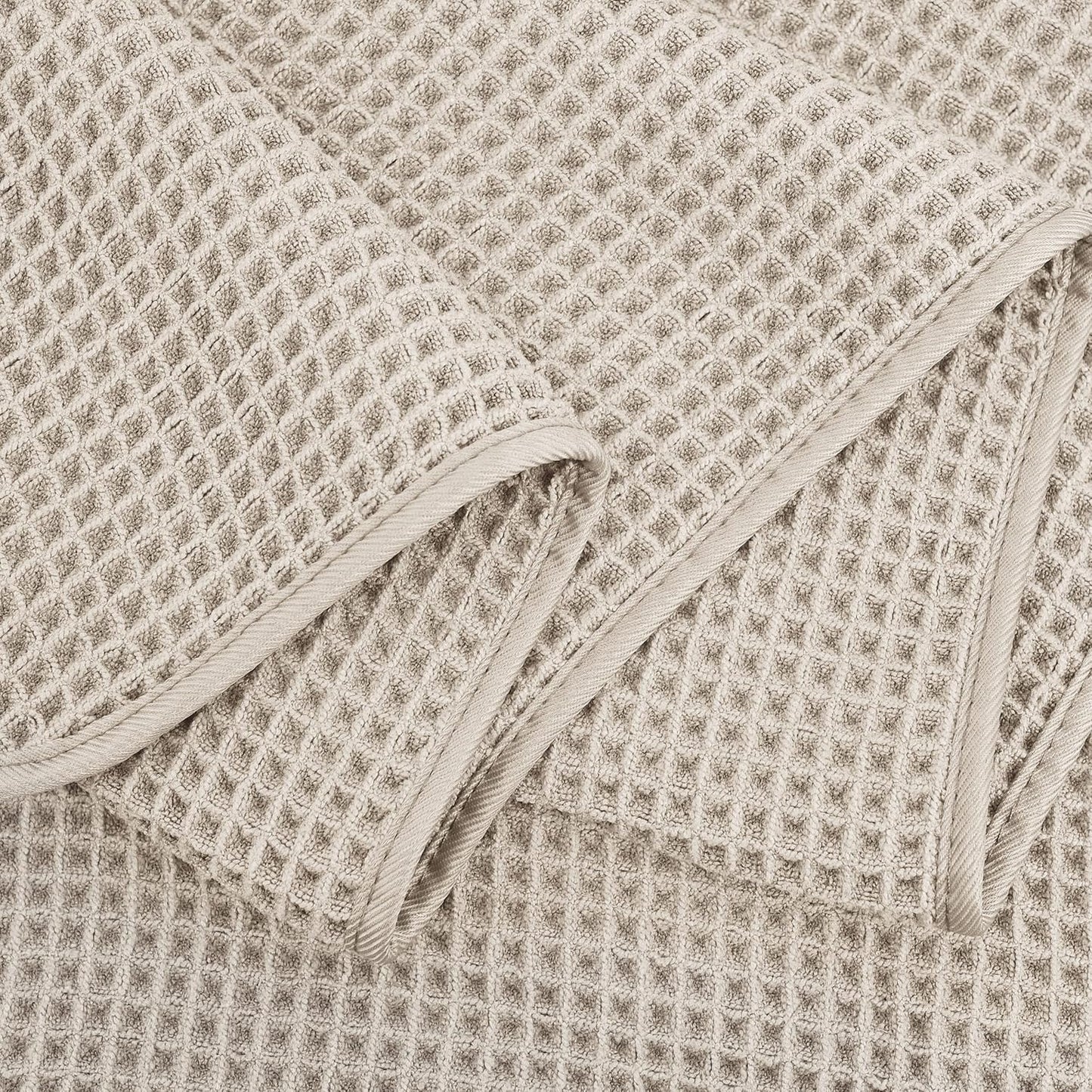 430 GSM Microfiber Oversize Quick Dry Lint Free Bath Towel, 60 x 30 in, 4 Pack (Waffle Weave) V1258-DP02-C-1315
