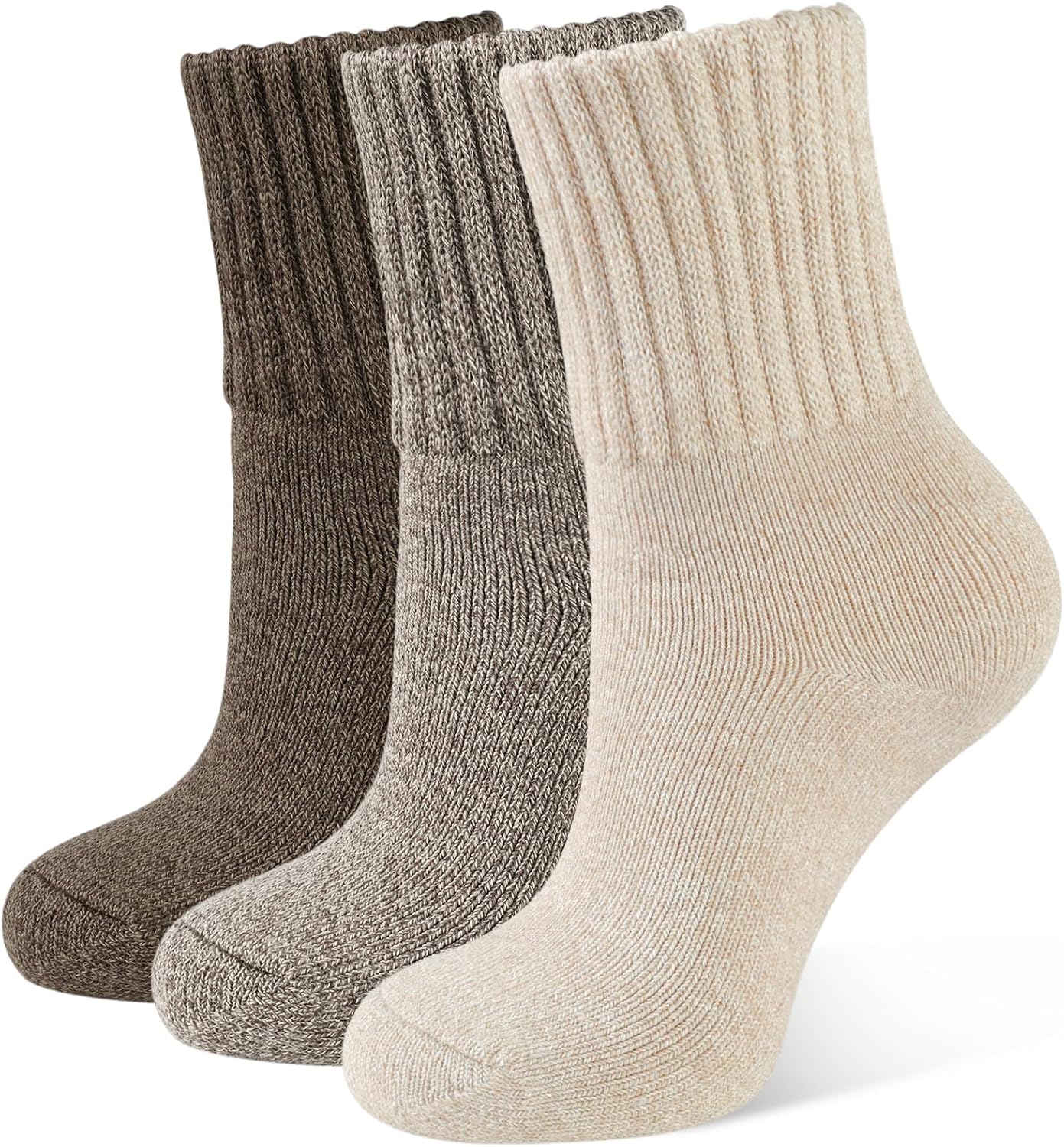 Womens Winter Boots Socks Warm Thick Gift for Women Thermal Full Cushioned Crew Socks 3 Pairs V1258-DP02-C-1326