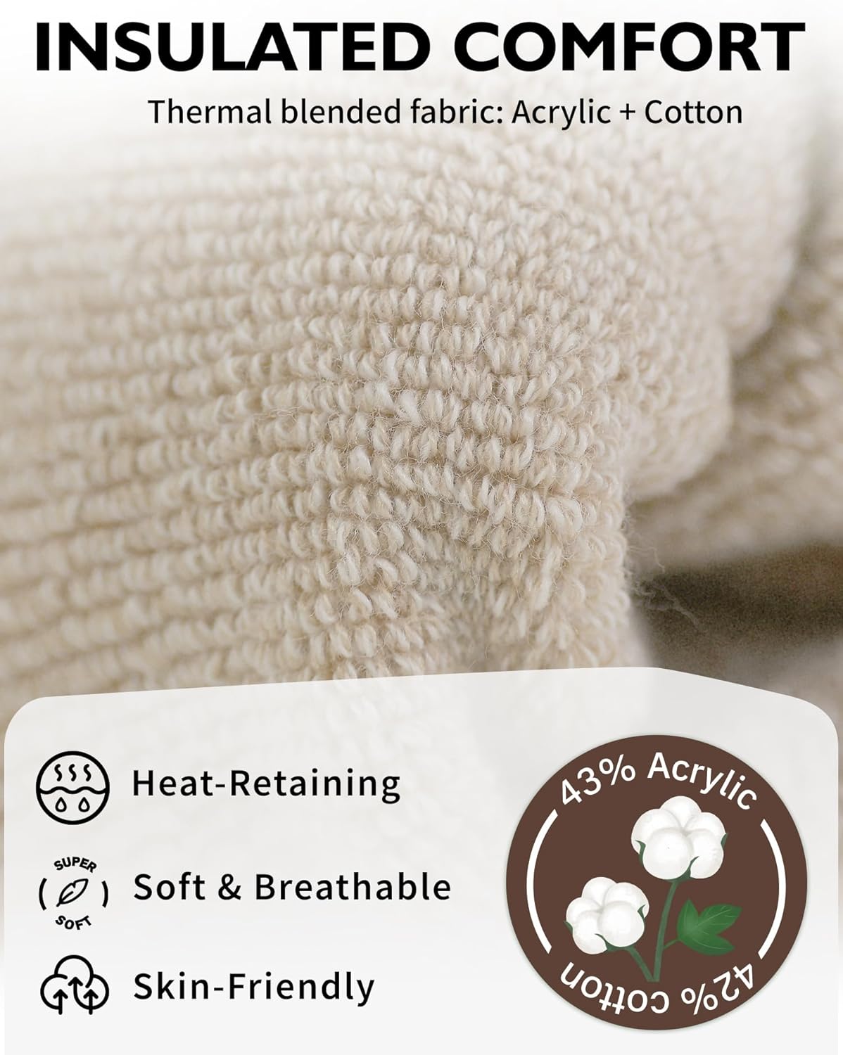Womens Winter Boots Socks Warm Thick Gift for Women Thermal Full Cushioned Crew Socks 3 Pairs V1258-DP02-C-1326