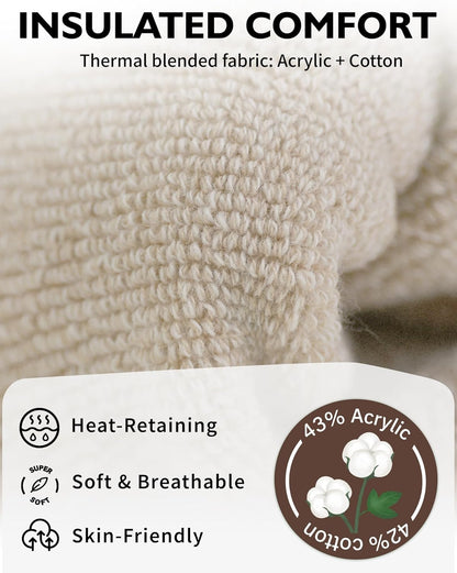 Womens Winter Boots Socks Warm Thick Gift for Women Thermal Full Cushioned Crew Socks 3 Pairs V1258-DP02-C-1326