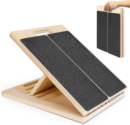 Portable Wooden Slant Board for Calf Stretching Squats Calf Stretcher Pilates Physical Therapy Equipment V1258-DP02-C-133