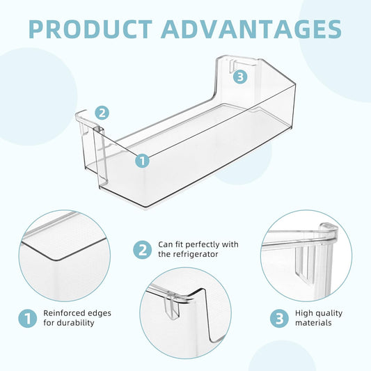 Upgraded W10900538 W11239961 Refrigerator Door Shelf Bin (RIGHT), Replaces Whirl.pool Refrigerator Door Shelf V1258-DP02-C-1341