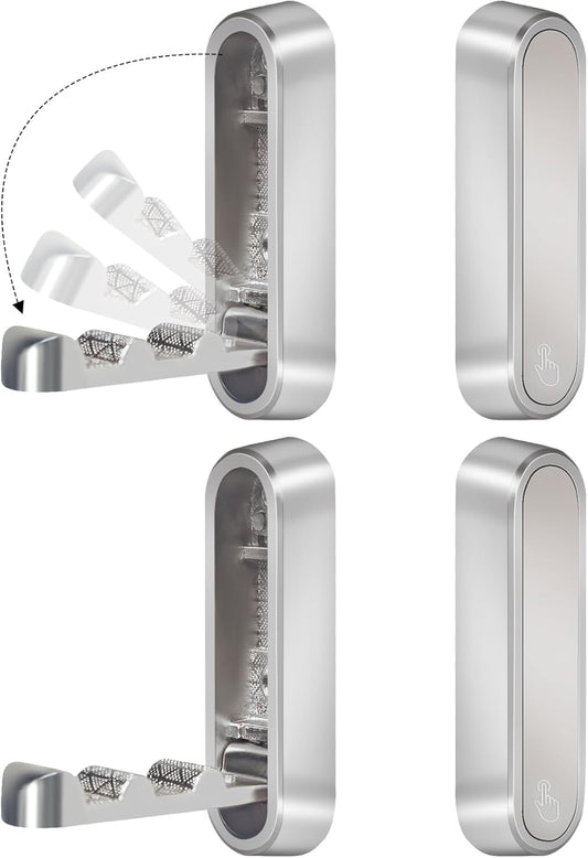 4PCS Foldable Wall Hooks, Heavy Duty Zinc Alloy Folding Wall Hooks, Folding Coat Hooks Wall Mount Bathroom V1258-DP02-C-1344