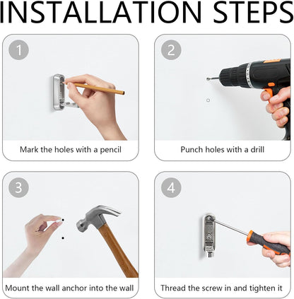 4PCS Foldable Wall Hooks, Heavy Duty Zinc Alloy Folding Wall Hooks, Folding Coat Hooks Wall Mount Bathroom V1258-DP02-C-1344