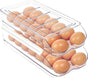 Egg Holder for Fridge, Automatic Rolling Egg Organizer for Refrigerator, Clear Plastic Egg Container & Tray, V1258-DP02-C-1345