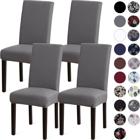 Dining Chair Covers,Kitchen Cover,Parsons Slipcover,Spandex Protectors for Room Stretch Chairs Cover Set of 4 V1258-DP02-C-1346