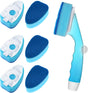 Non Scratch Dishwand Refill with Handle, 6 Heavy Duty Dish Wand Refills, Replacement Sponge Heads Set, Soap V1258-DP02-C-1353