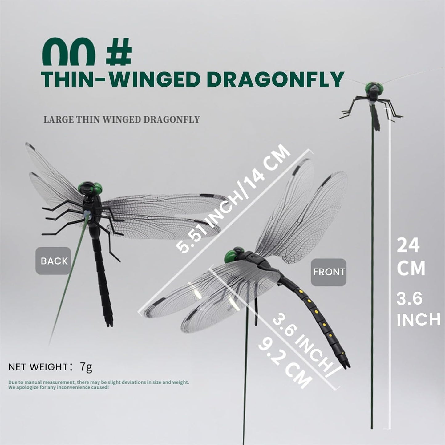 20 Pcs Dragon Fly Clips for Bugs Repellent, 3D Artificial Dragonfly Hat Clip, Dragonfly Garden Decor (20, V1258-DP02-C-1360