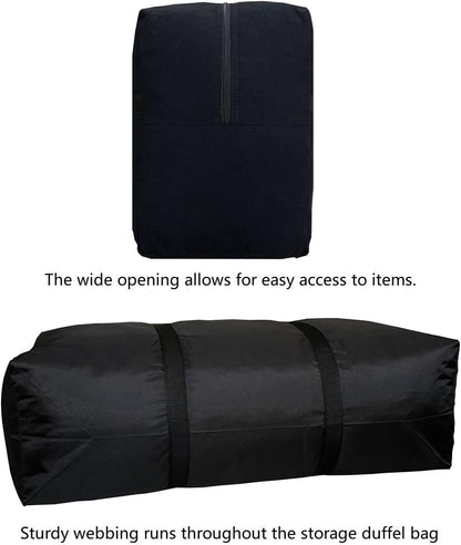 Extra Large Storage Duffle Bag for Travel, Black Oversized Giant Big Traveling Duffle Bag V1258-DP02-C-1368