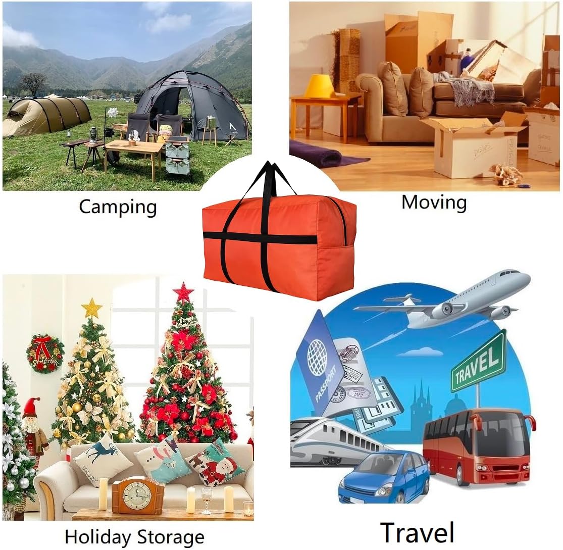 Extra Large Storage Duffle Bag for Travel, Black Oversized Giant Big Traveling Duffle Bag V1258-DP02-C-1368