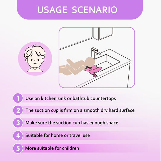 Portable Shampoo Basin for Kids, Baby, Children,Tear Free Hair Washing Basin Tray at Home (Purple) V1258-DP02-C-1369