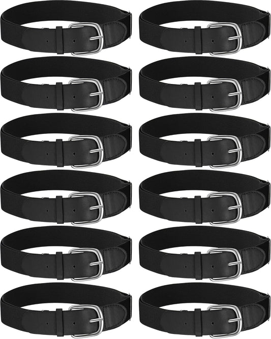 12 Pcs Baseball Belts Softball Belts Bulk for Adult and Youth Adjustable V1258-DP02-C-1371