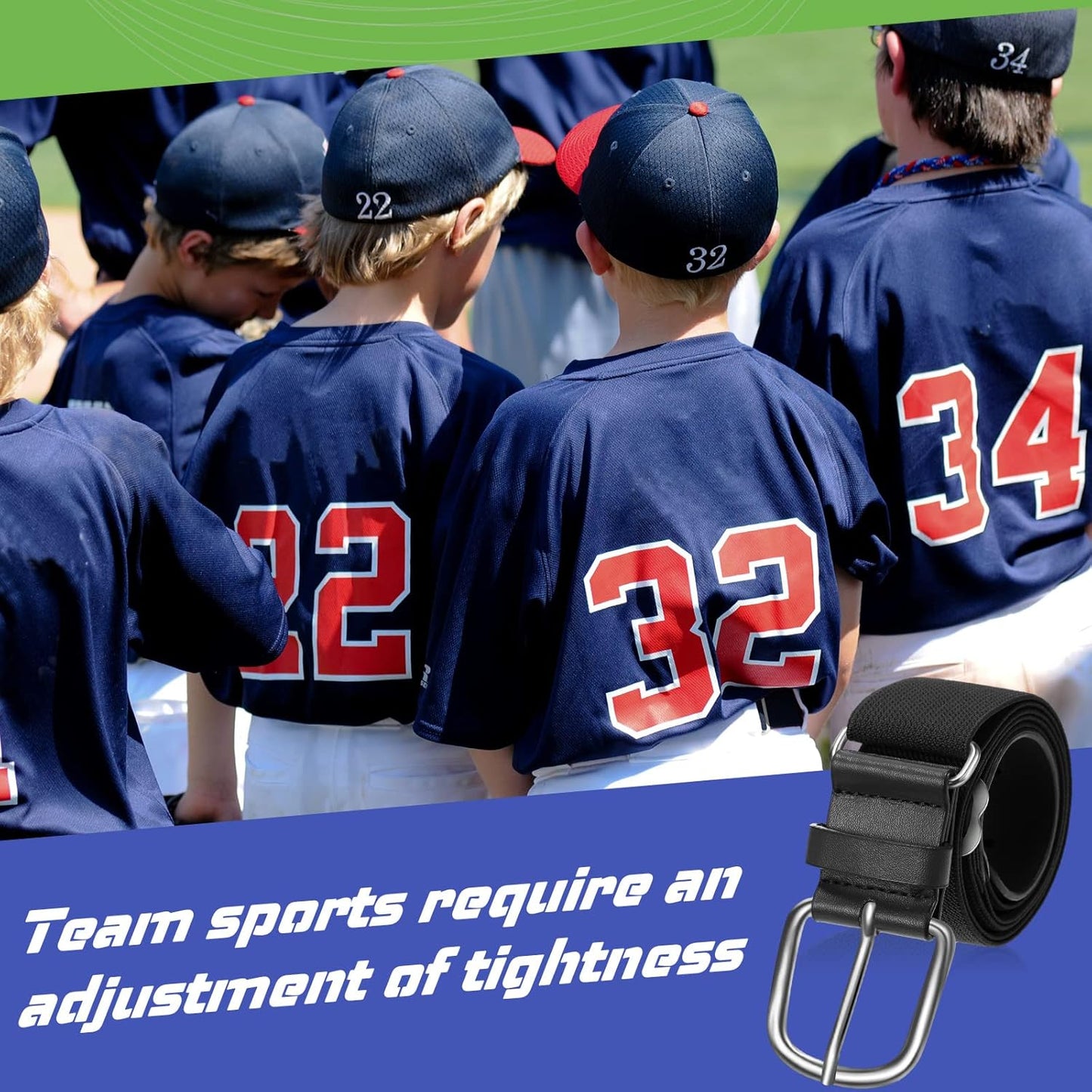 12 Pcs Baseball Belts Softball Belts Bulk for Adult and Youth Adjustable V1258-DP02-C-1371
