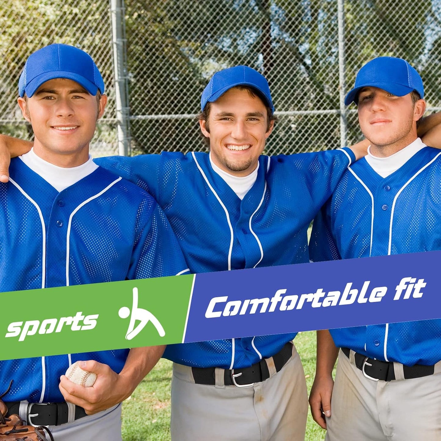 12 Pcs Baseball Belts Softball Belts Bulk for Adult and Youth Adjustable V1258-DP02-C-1371