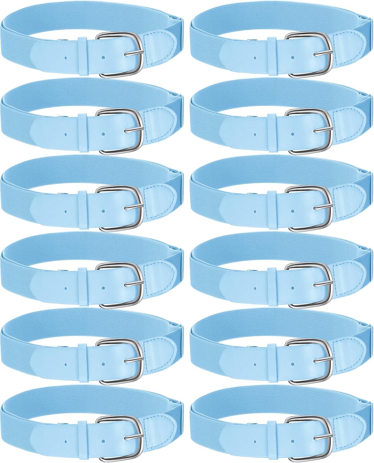 12 Pcs Baseball Belts Softball Belts Bulk for Adult and Youth Adjustable V1258-DP02-C-1372