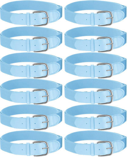 12 Pcs Baseball Belts Softball Belts Bulk for Adult and Youth Adjustable V1258-DP02-C-1372
