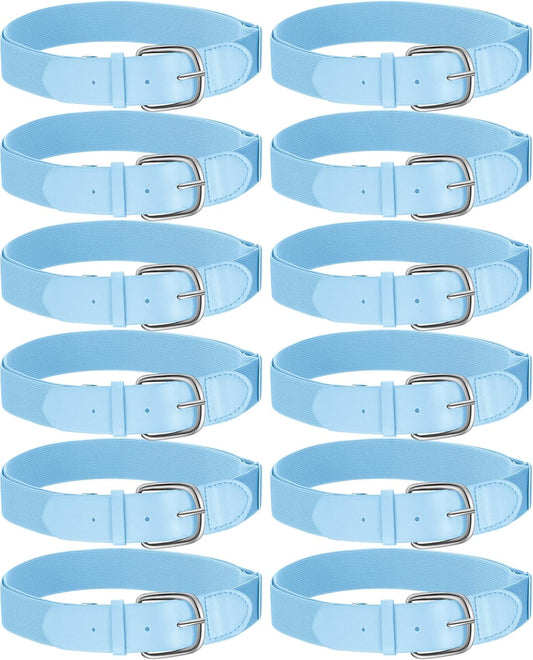 12 Pcs Baseball Belts Softball Belts Bulk for Adult and Youth Adjustable V1258-DP02-C-1372