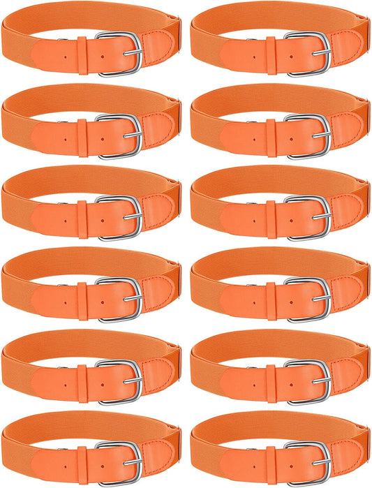 12 Pcs Baseball Belts Softball Belts Bulk for Adult and Youth Adjustable V1258-DP02-C-1373