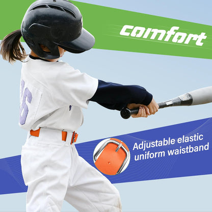 12 Pcs Baseball Belts Softball Belts Bulk for Adult and Youth Adjustable V1258-DP02-C-1373