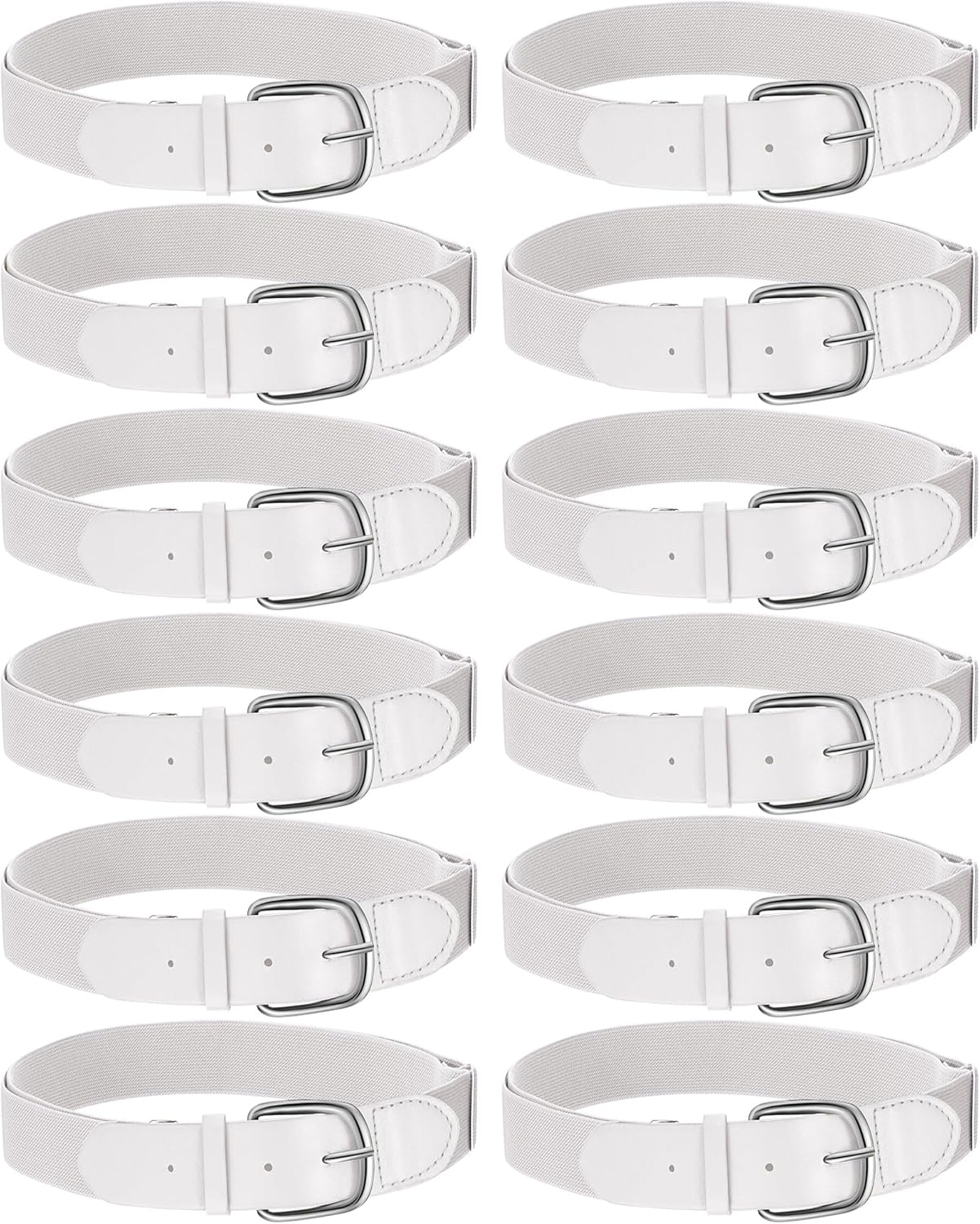 12 Pcs Baseball Belts Softball Belts Bulk for Adult and Youth Adjustable V1258-DP02-C-1374