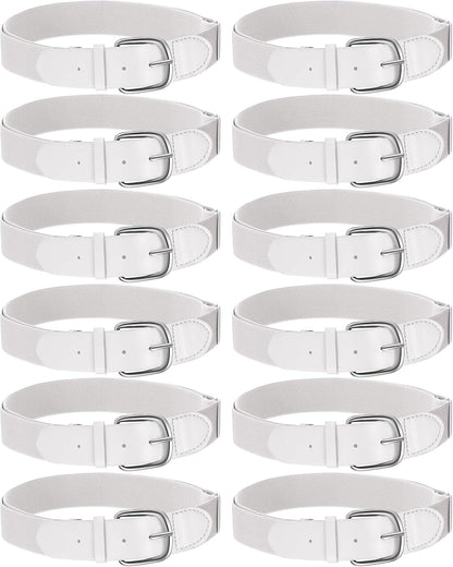 12 Pcs Baseball Belts Softball Belts Bulk for Adult and Youth Adjustable V1258-DP02-C-1374
