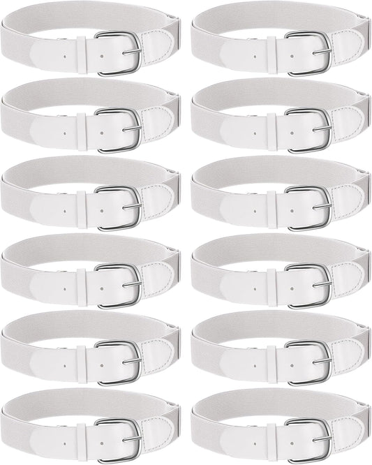 12 Pcs Baseball Belts Softball Belts Bulk for Adult and Youth Adjustable V1258-DP02-C-1374