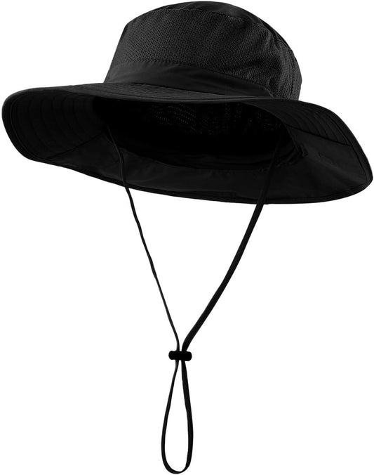 Outdoor UPF50+ Mesh Sun Hat Wide Brim Fishing Hat with Neck Flap Sun Hat for Men Women V1258-DP02-C-1376
