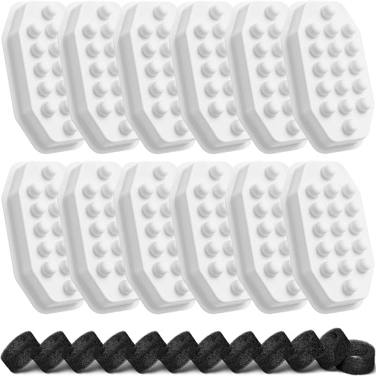 Official 12 Pack Cat Water Fountain Replacement Filters & Pre-Filter Sponges for 108oz/3.2 Stainless Steel V1258-DP02-C-1382