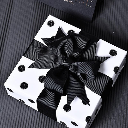 Black Grosgrain Ribbon 1 1/2 inch 50 Yards Black Ribbon for Gift Package Wrapping Floral Design Crafting V1258-DP02-C-1384