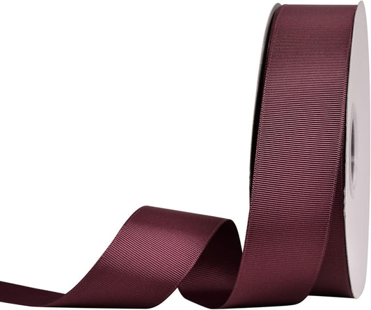Burgundy Grosgrain Ribbon, 1 1/2 Inch 50 Yards, Great for Crafts Bows Flower Bouquet Wedding Home Decor Gift V1258-DP02-C-1386