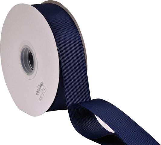 Navy Grosgrain Ribbon, 1 1/2 Inch 50 Yards, Great for Crafts Bows Flower Bouquet Wedding Home Decor Gift V1258-DP02-C-1391