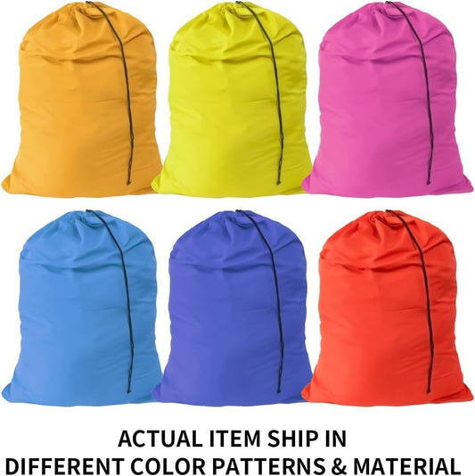 Pop Up Hampers 3 Pack with Extra Large Laundry Bags 6 Pack, Varied Colors Travel Laundry Bags 30"x40", V1258-DP02-C-1393