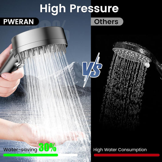 Filtered Shower Head with Handheld, High Pressure 4 Spray Mode Showerhead with Filters, Water Softener Filter V1258-DP02-C-1396
