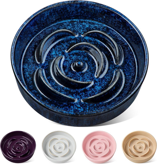 Slow Feeder Dog Bowl, 1.5 Cups Ceramic Slow Feeder for Medium Breed, Puzzle Maze Dog Food Bowl for Fast V1258-DP02-C-1399