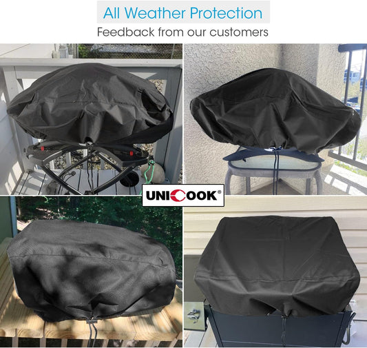 Waterproof Portable Grill Cover for Weber Q2000, Q200 Series and Baby Q Gas Grill, Compared to Weber 7111, V1258-DP02-C-143