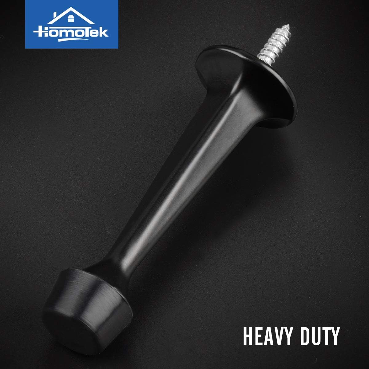12 Pack Heavy Duty Solid Rigid Door Stop with Soft Rubber Tip, Zinc Die Cast Door Stopper Protect Wall & V1258-DP02-C-1439