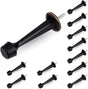 12 Pack Heavy Duty Solid Rigid Door Stop with Soft Rubber Tip, Zinc Die Cast Door Stopper Protect Wall & V1258-DP02-C-1441
