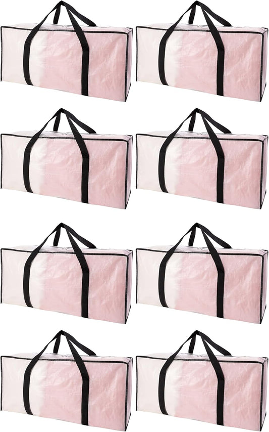 Extra Large Moving Bags with Zippers & Carrying Handles, Heavy-Duty Storage Tote for Space Saving Moving V1258-DP02-C-1447