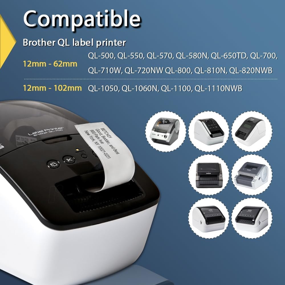 - Compatible Shipping Labels Replacement for Brother DK-1202 (2.4 in x 3.9 in), Use with Brother QL Label V1258-DP02-C-1449