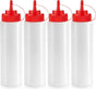24 oz Large Condiment Squeeze Bottles for Sauces - Leak Proof - 4 Pack (XL) V1258-DP02-C-1450