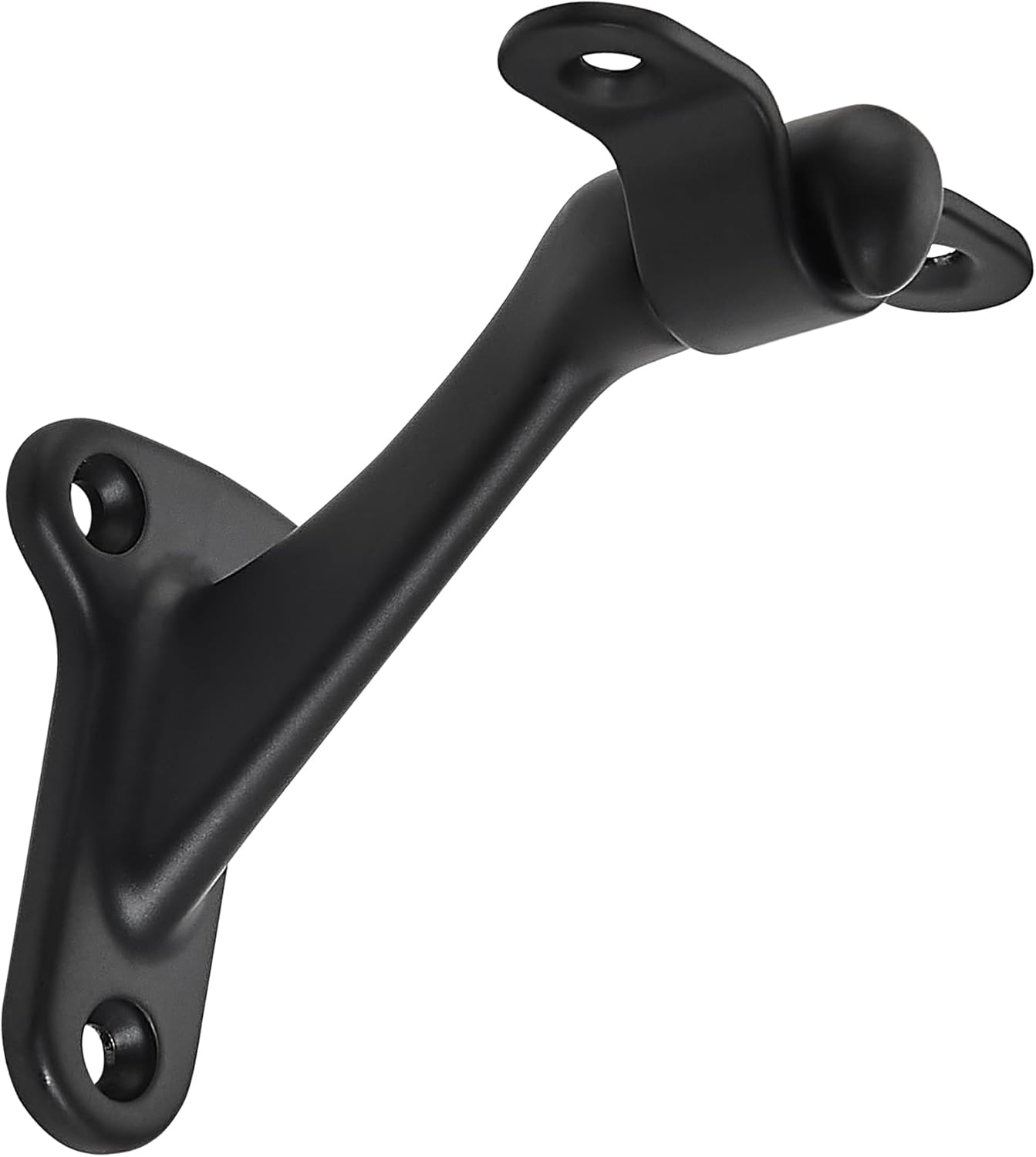6 Pack 3 Inch Matte Black Hand Rail Bracket Heavy Duty Hardware for Stairways, Home or Office Stair Support V1258-DP02-C-1451