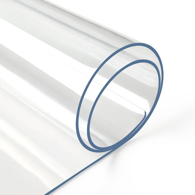 2mm Thick Clear Table Cover Protector 36 x 60 Inch, Plastic Table Cover Rectangle, PVC Clear Table Protector, V1258-DP02-C-1460